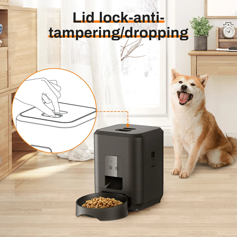 2L Cat Timing Feeder Tuya APP Smart Cat Feeder Pet Dog Food Automatic Dispenser Suitable for Small Cats and Dogs Remote Feeding