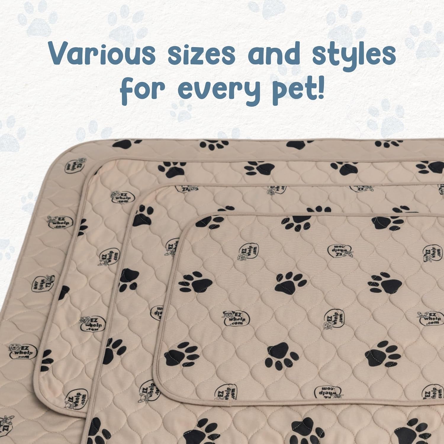 Reusable Dog Pee Pads for Dogs - Waterproof Potty Training Pee Pad - Washable Dog Training Pads W/ Rounded Corners Puppy Pad - Lightweight & Laminated Whelping Pad Dog Mat Pet Supplies - 2 Pk